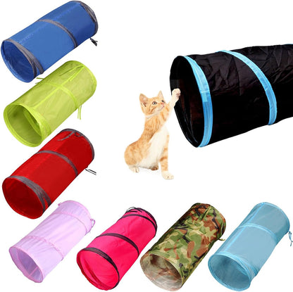 Cat Tunnel for Indoor Cats Interactive, Rabbit Tunnel Toys, Pet Toys Play Tunnels for Cats Kittens Rabbits Puppies Crinkle Collapsible